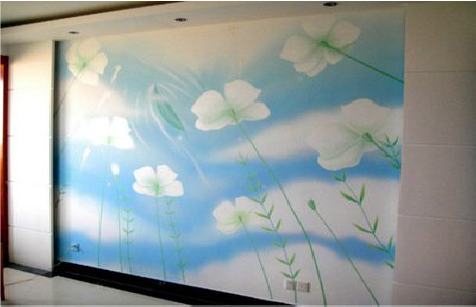 安乡画墙绘怎么画好白云的蓬松感？