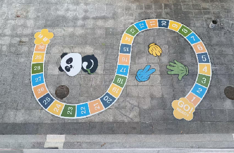 安乡地面游戏彩绘