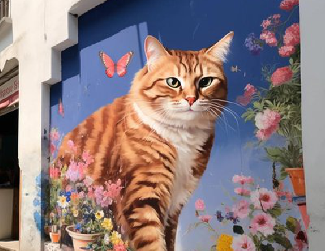 安乡自己绘制有个性的手绘墙