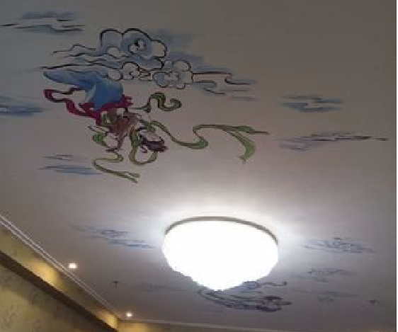 安乡如何快速绘制天花板上的手绘墙？