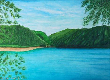 安乡在墙绘中，如何绘画绿水青山？